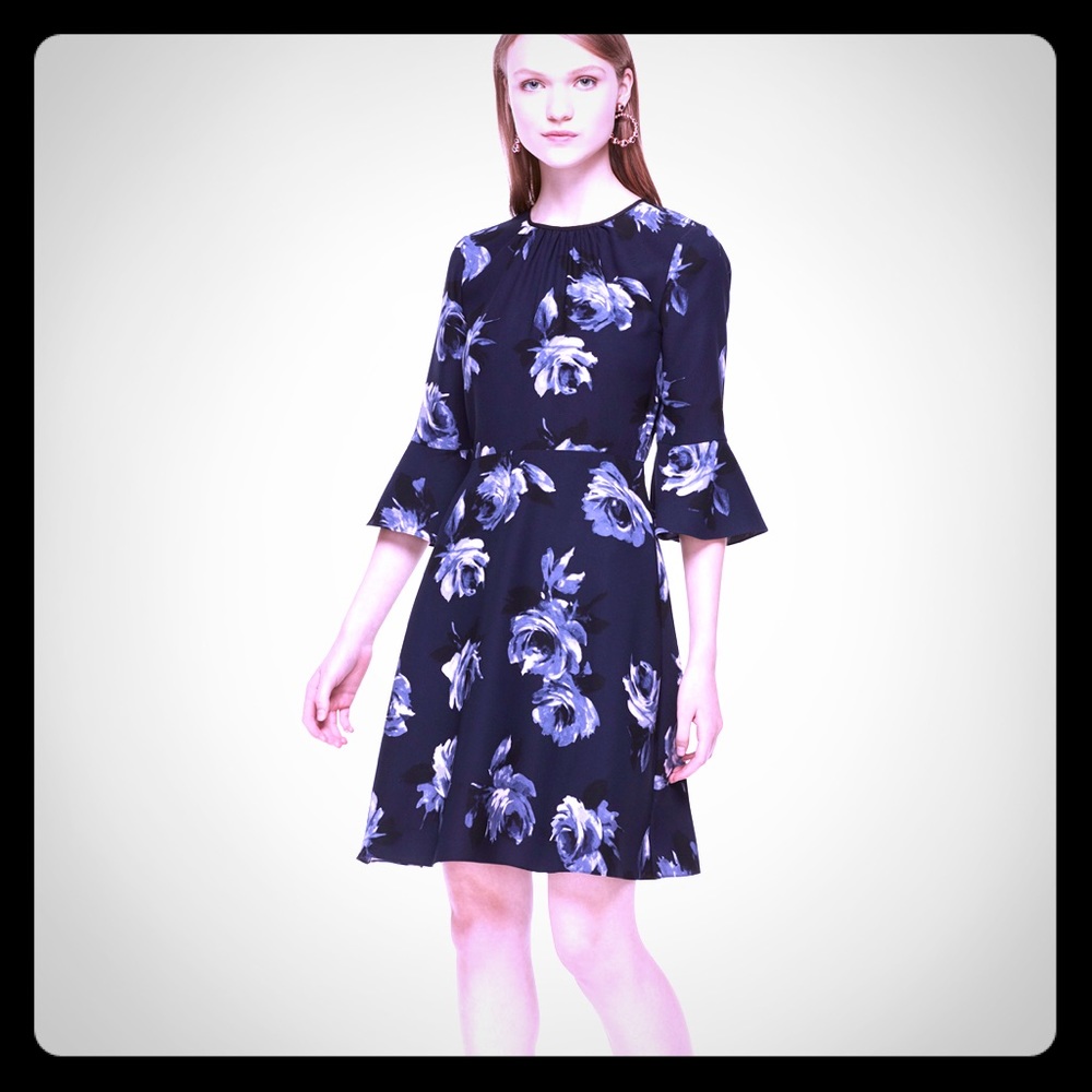 GORGEOUS KATE SPADE Night Rose Crepe Dress NWT